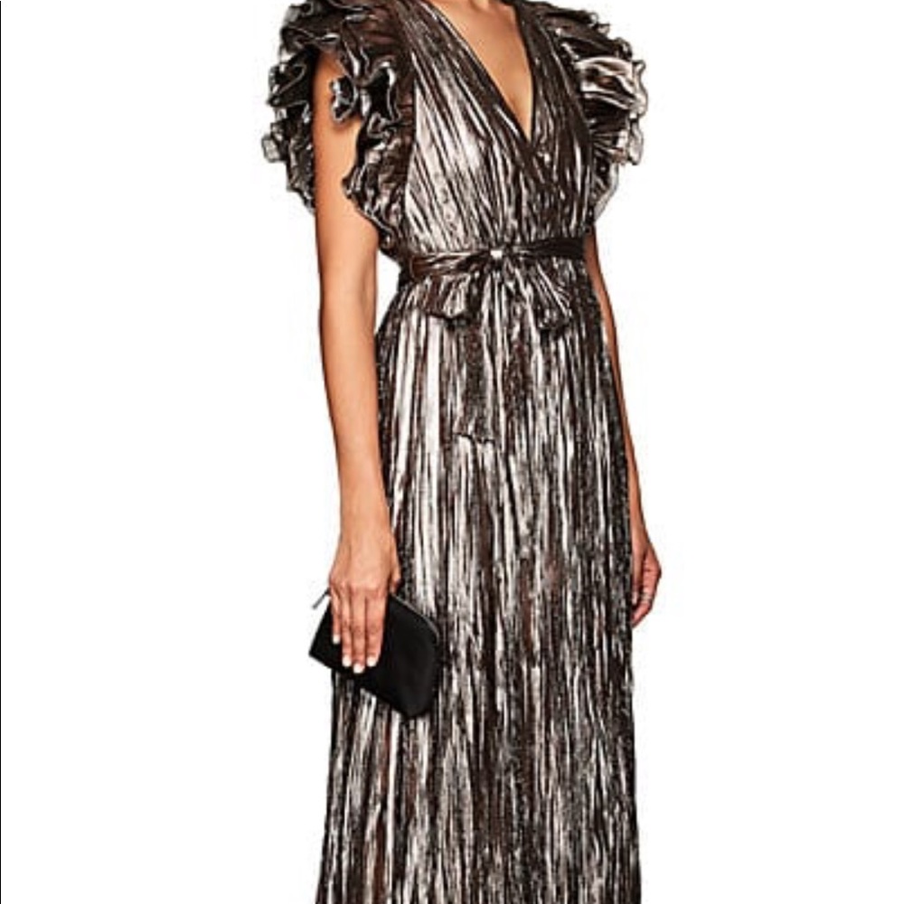 NWT Ulla Johnson Donna Silk Lamé Dress, size 2 - Picture 4 of 5